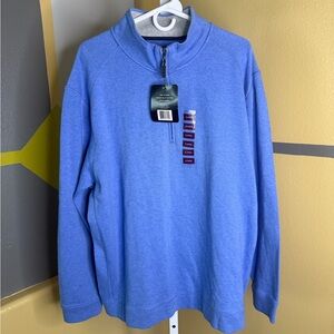 Berkeley Jensen Men's Blue Quater Zip Pullover Sweater X-LARGE
